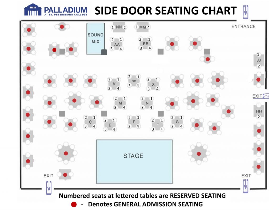 Side Door Seating Chart My Palladium